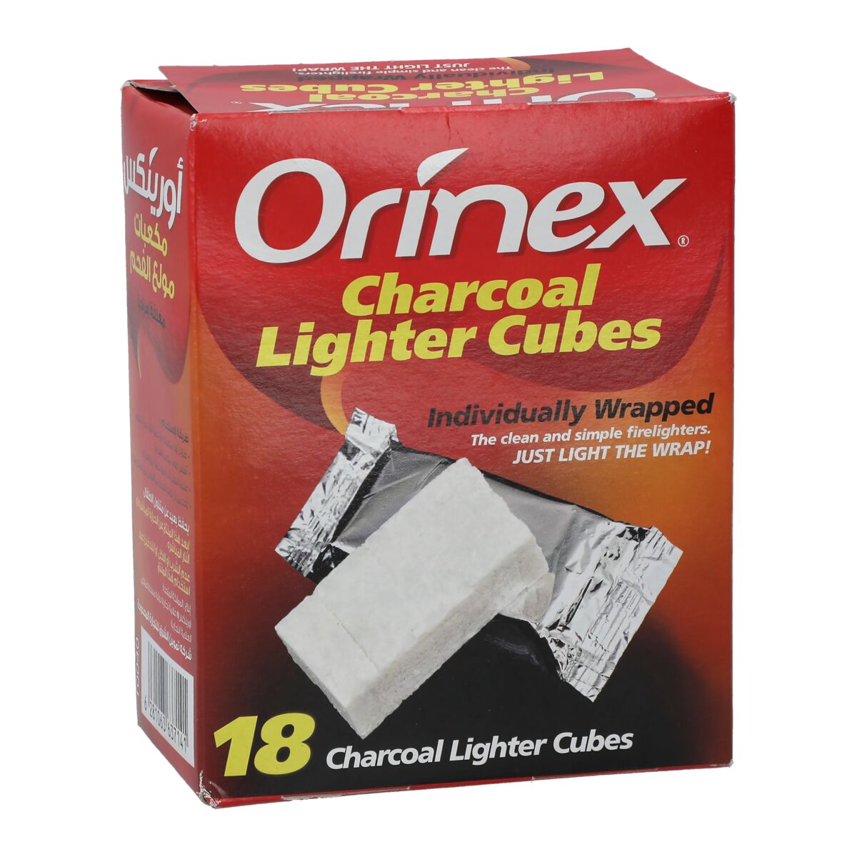 ORINEX Orinex 18-Piece Individually Wrapped Charcoal Lighter Cubes White